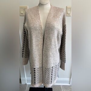 WOMEN'S FRYE AZTEC PRINT OPEN FRONT LONG CARDIGAN LARGE NEW WITH TAGS